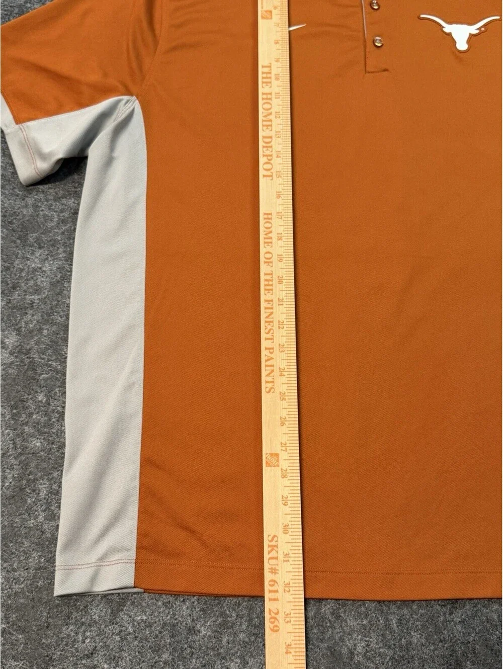 Nike Dri-FIT Texas Longhorns Polo Shirt Men’s 2XL Orange Gray NCAA Golf